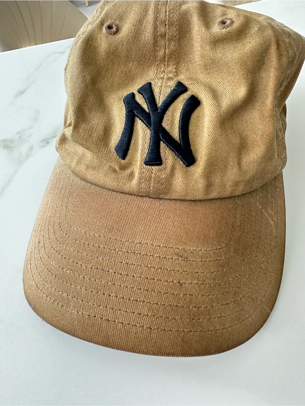 Brown Twill Baseball Cap vintage ’47 new york yankees tan corduroy cap